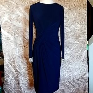 Vince camuto blue formal dress with rhinestones